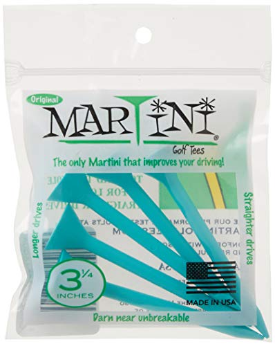 Durable 3-1/4" Golf Tees - Virtually Unbreakable 5 Pack, Aqua