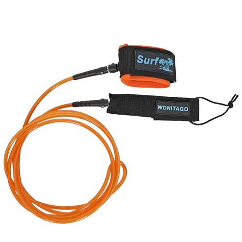 Premium Surfboard Leash - 6 to 10 ft Adjustable, 7mm TPU Cord