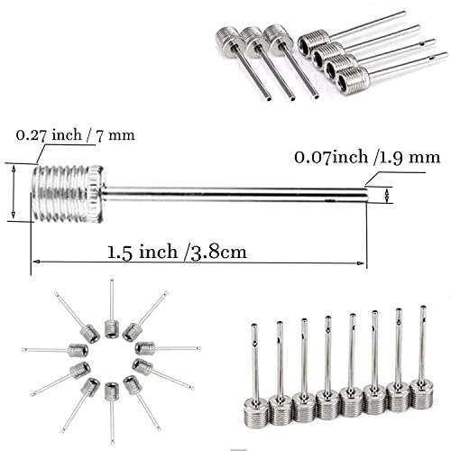 Stainless Steel Ball Pump Inflation Needles - 22 Pack for Sports Balls