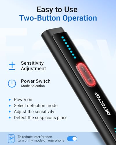Portable Hidden Camera & GPS Tracker Detector for Travel and Hotels