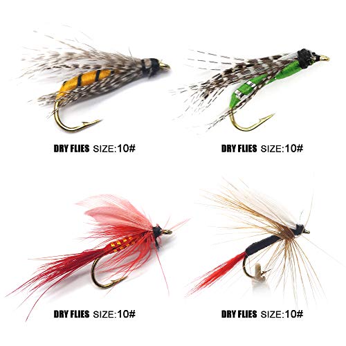 Trout Fly Fishing Kit - 16 Premium Dry & Wet Flies