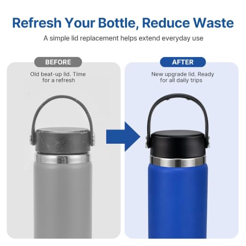 Wide Mouth Water Bottle Lid for Hydro Flask 12-64 oz - 1 Pack