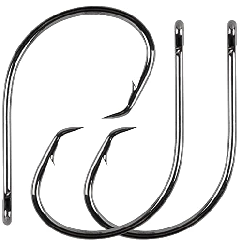 Circle Hooks for Saltwater Fishing - 50pcs 3/0 High Carbon Steel