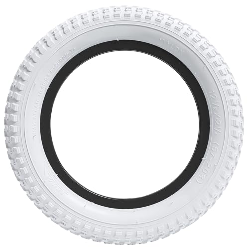 12 ½ x 2 ¼ Bike Tires & Tubes Set for Kids' Bicycles - White, Schrader Valve