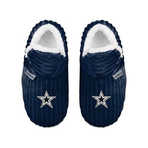 Dallas Cowboys Women's Bootie Slippers - Plush Sherpa Lining, Size 5-6