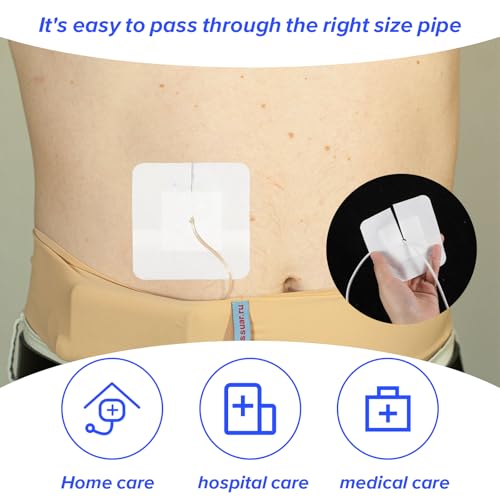 15 Pcs Split Adhesive Feeding Tube Bandages - Sterile Catheter Covers