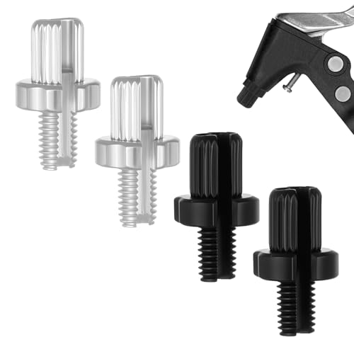 M7 Brake Lever Adjuster Set - 4 Pcs Black & Silver Aluminum Alloy