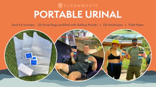 Disposable Urinal Bag Kit with Gelling Powder & Wipes - Portable Unisex Bladder Relief