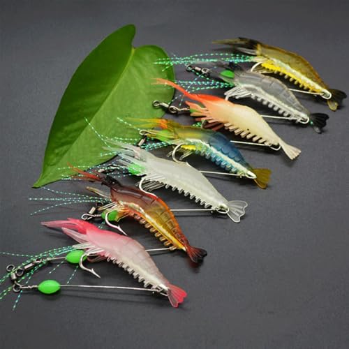 7-Piece Soft Luminous Shrimp Fishing Lure Set - Premium Quality