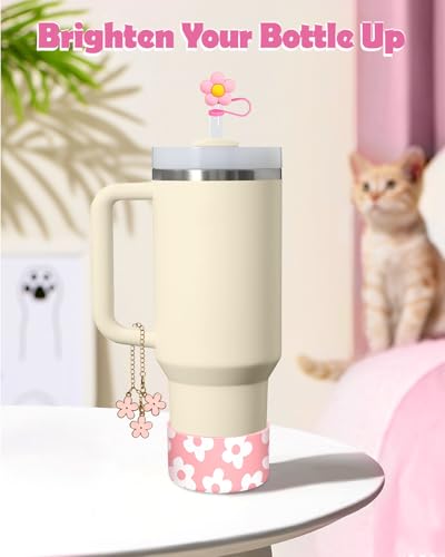 Silicone Cup Boot and Leak-Proof Lid Set for 30 & 40 oz Tumblers - Light Pink