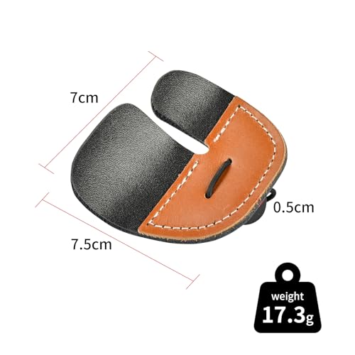 Leather Archery Finger Tab 2 Pack - Brown Right Hand Tabs