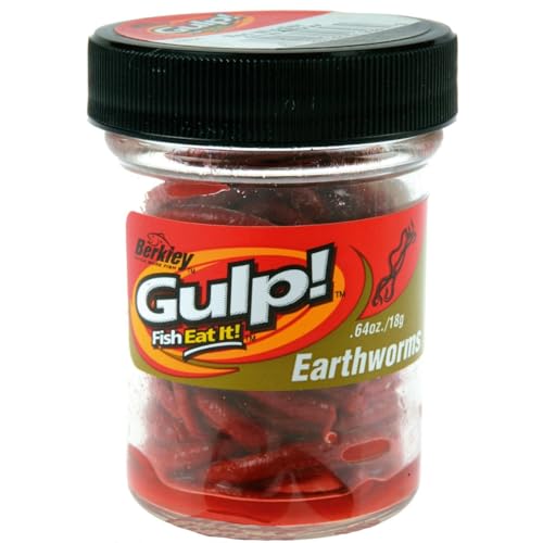 4-Inch Scented Earthworm Fishing Lures - Red Wiggler Artificial Bait