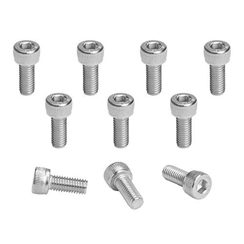 M5x12mm Stainless Steel Water Bottle Cage Bolts for Bicycles - 10 Pack