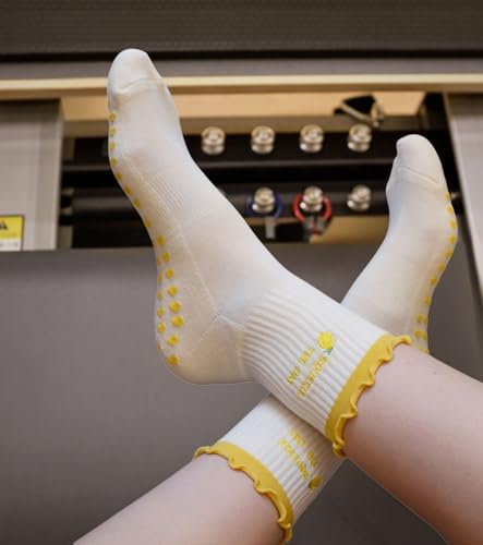 Grip Socks for Yoga, Pilates & Home Workouts - Lemon