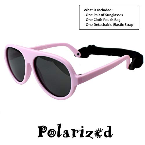 Infant Sunglasses with Straps – 0-12 Months, Pink