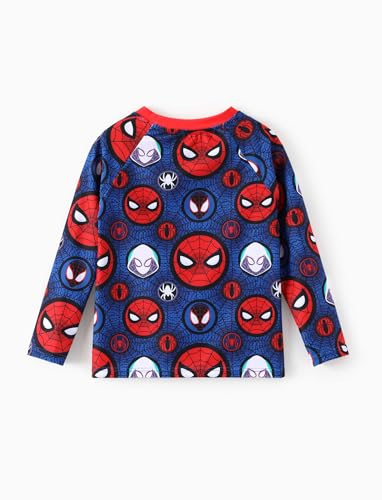 Spiderman Rash Guard Swim Shirt for Kids - 4-5T Dark Blue