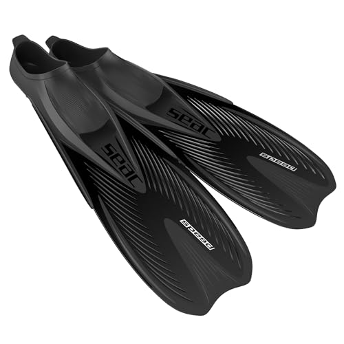 SEAC Speed Snorkeling Fins Black / 8½-9½ US Lightweight Dive & Swim Fins