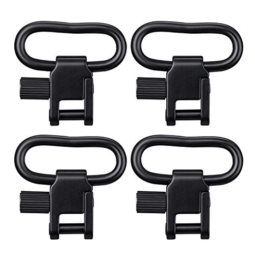 Sling Swivels 4-Pack - 1 Inch Two-Point Sling Attachment - Black
