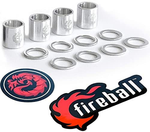 Skateboard Spacers & Speed Rings Set - Precision Aluminum - Silver