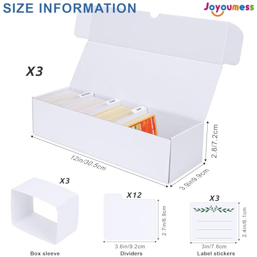 Trading Card Storage Box - 3 Pack with 12 Dividers