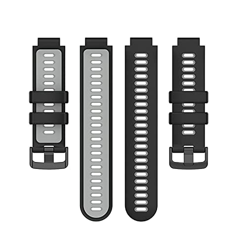 Silicone Replacement Watch Band for GPS Sport Watches - Black/Grey