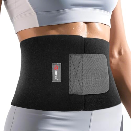 Sweat Waist Trainer for Women - Latex-Free Sauna Band, Medium Black