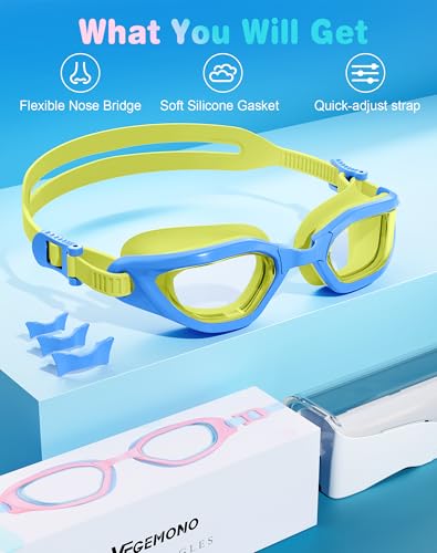 Kids Swim Goggles - Blue & Yellow