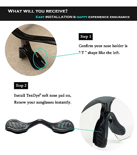 Replacement Nose Pads for Oakley Radar EV Path - 2 Pcs Black Standard Fit