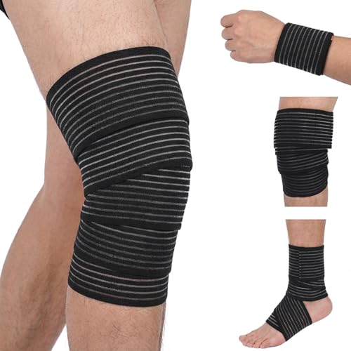 2 PCS Extra Long Knee Compression Wraps for Joint Support