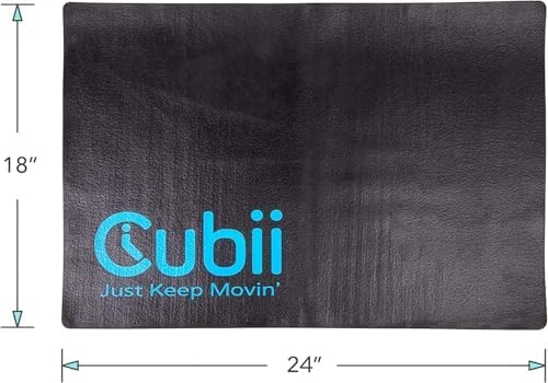 Non-Slip Mat for Under Desk Ellipticals - Floor Protection 24" x 18"