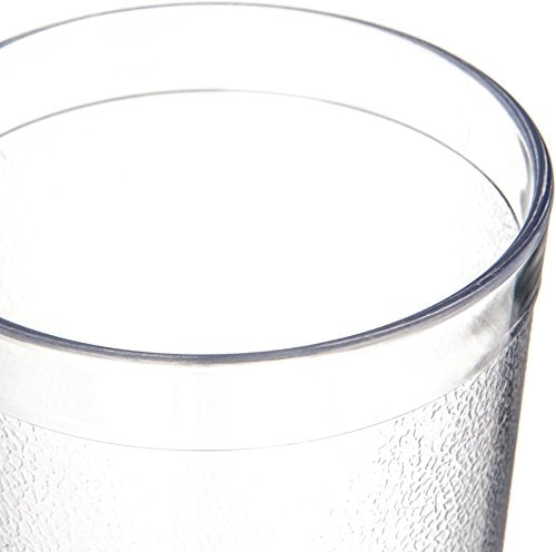 16 oz. Clear Stackable Plastic Tumbler Pack of 6 - Durable, Shatter-Resistant Barware