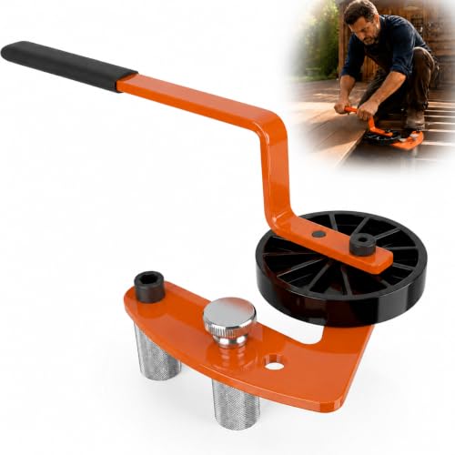 Heavy-Duty Deck Board Straightening Tool - Carbon Steel Deck Lever for Composite & Wood Decks