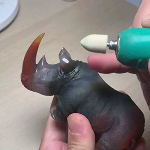 Luo ke 24 Pcs Wool Felt Polishing Bits - 3/32'' Shank Wool Felt Buffing Polishing Kits for Rotary Tools Includes Dremel