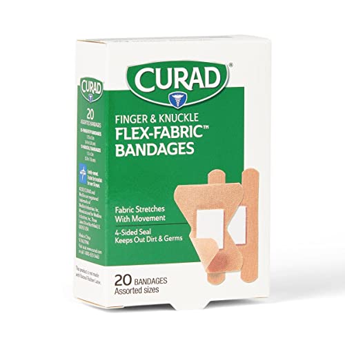 Flex-Fabric Finger & Knuckle Bandages - Assorted Sizes, Box of 20, 0.75"x3"