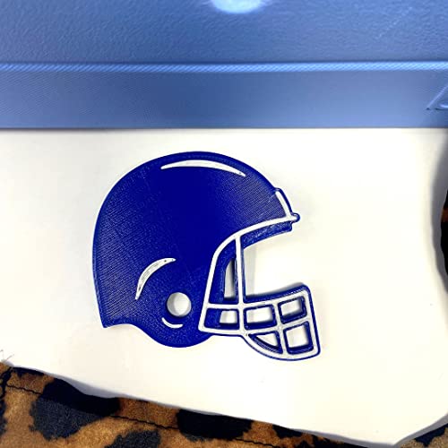 Blue Football Helmet Charm Accessory for Bogg Bags