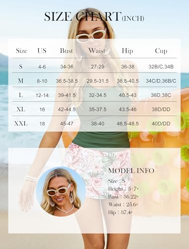 Arolina Women's Tankini Swimsuit with Skirt - Tummy Control Two-Piece Bathing Suit