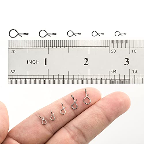 Stainless Steel Fly Fishing Snap Clips - 50 Pack XS (0.2")