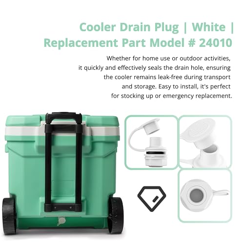 Triple-Snap Drain Plug for Coolers - Replacement Kit for Igloo 25-70 Qt