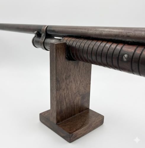 Rustic Wood Gun Display Stand for Rifles & Firearms - Collectibles Showcase