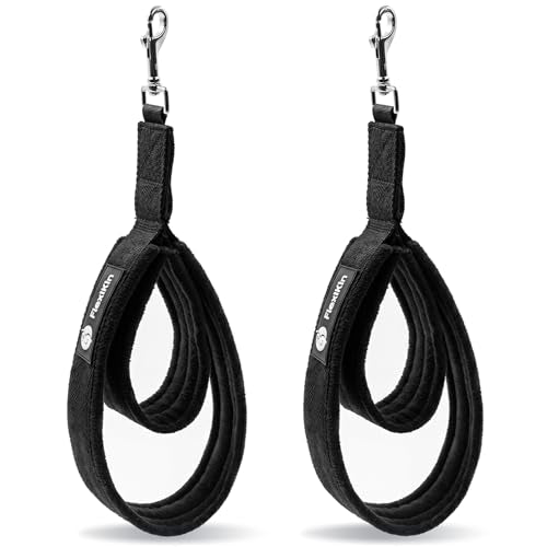 Double Loop Pilates Straps with Fleece Lining - Non-Slip Design
