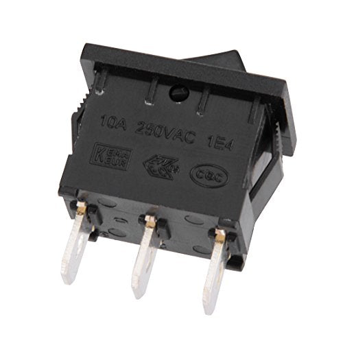 3-Position On-Off-On Toggle Rocker Switch - Black AC125V/12A