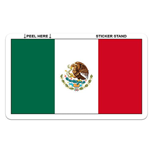 Mexico Flag Bumper Sticker Decal - UV & Water Resistant, 5" x 3"
