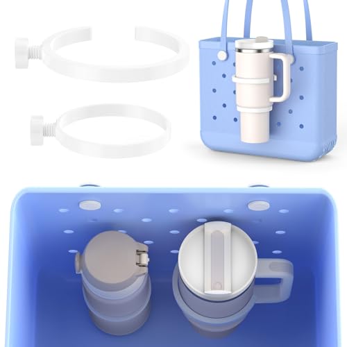 Cup Holder for Bogg Bag - 2 Pack Drink Holder for 30Oz Cups - White