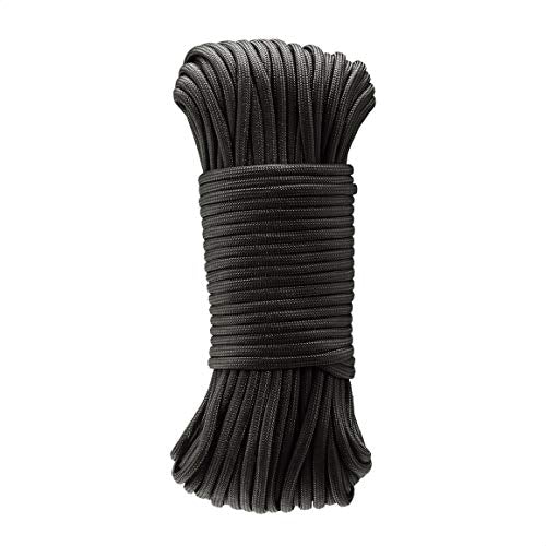 High Strength 550 Paracord - 5/32 Inch x 100 Feet, Black