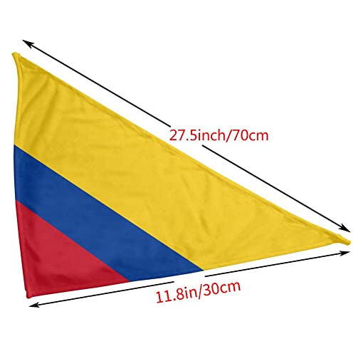 Colombia Flag Dog Bandana - Adjustable Triangle Scarf for Pets