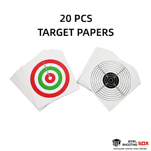 BB Trap Target with 20 Paper Targets for Airsoft & Pellet Guns