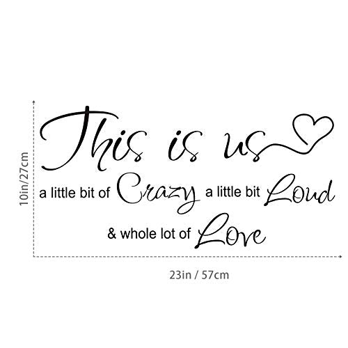 This is Us Love Quote Wall Decal - Inspirational Family Sticker