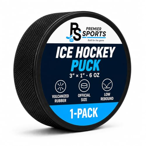 100% Vulcanized Rubber Ice Hockey Puck – Training Equipment 1-Pack