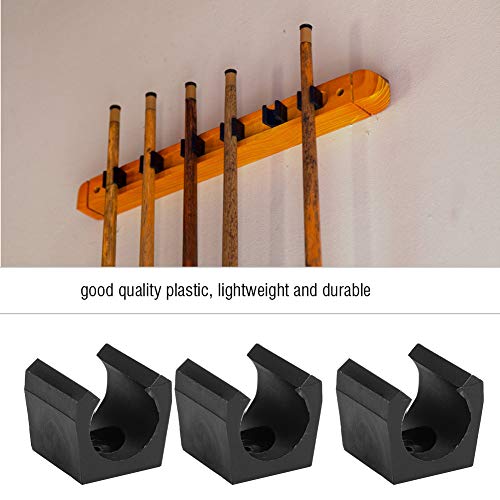 Keenso 6-Pack Wall Mount Pool Cue Holder Billiards Cue Rack Organizer