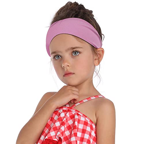 Moisture Wicking Sports Headband for Kids - Medium Pink